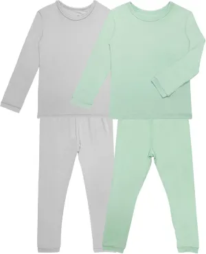 GUISBY Rayon made from Bamboo Pajamas Sets, Kids Toddler Boys Girls Daily Snug Fit Sleepwear Set