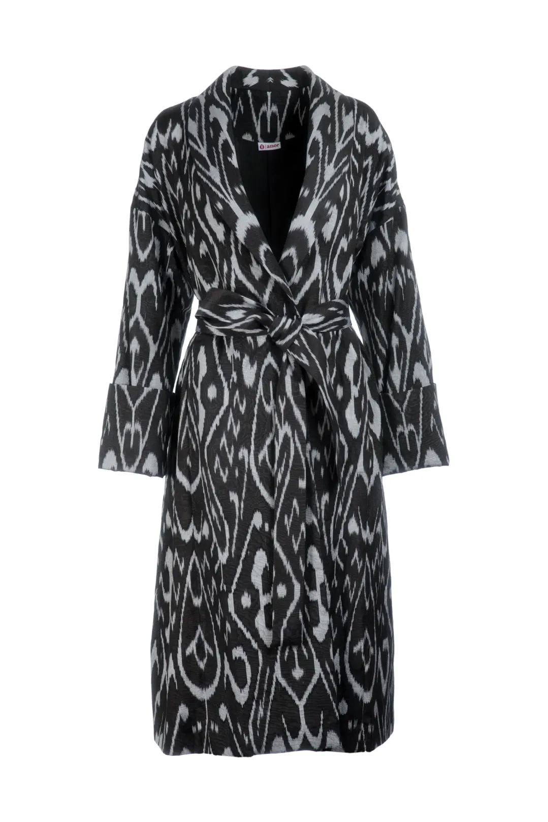 Handwoven Silk Ikat Shawl Coat - Latifa - 'Delightful'