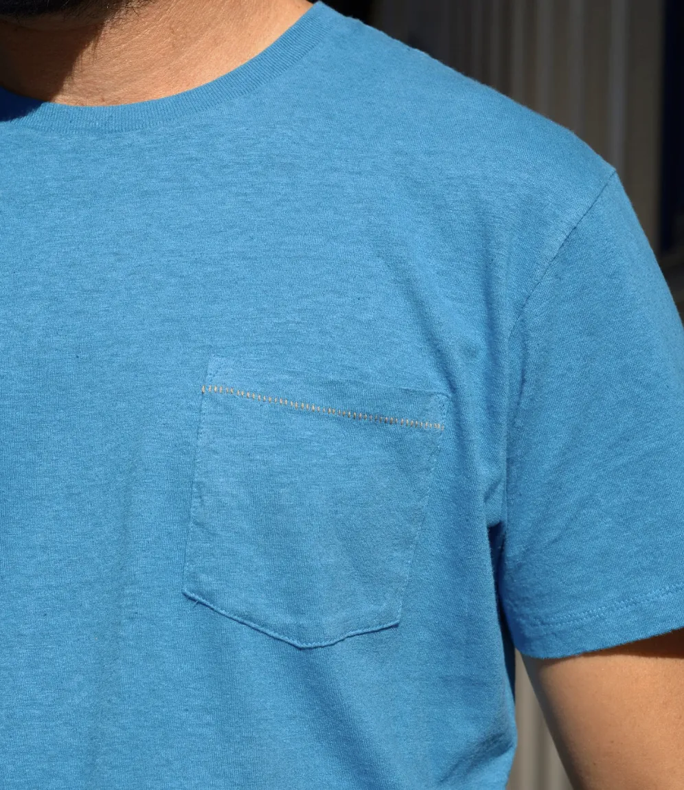 Hemp Pocket Tee - Azure