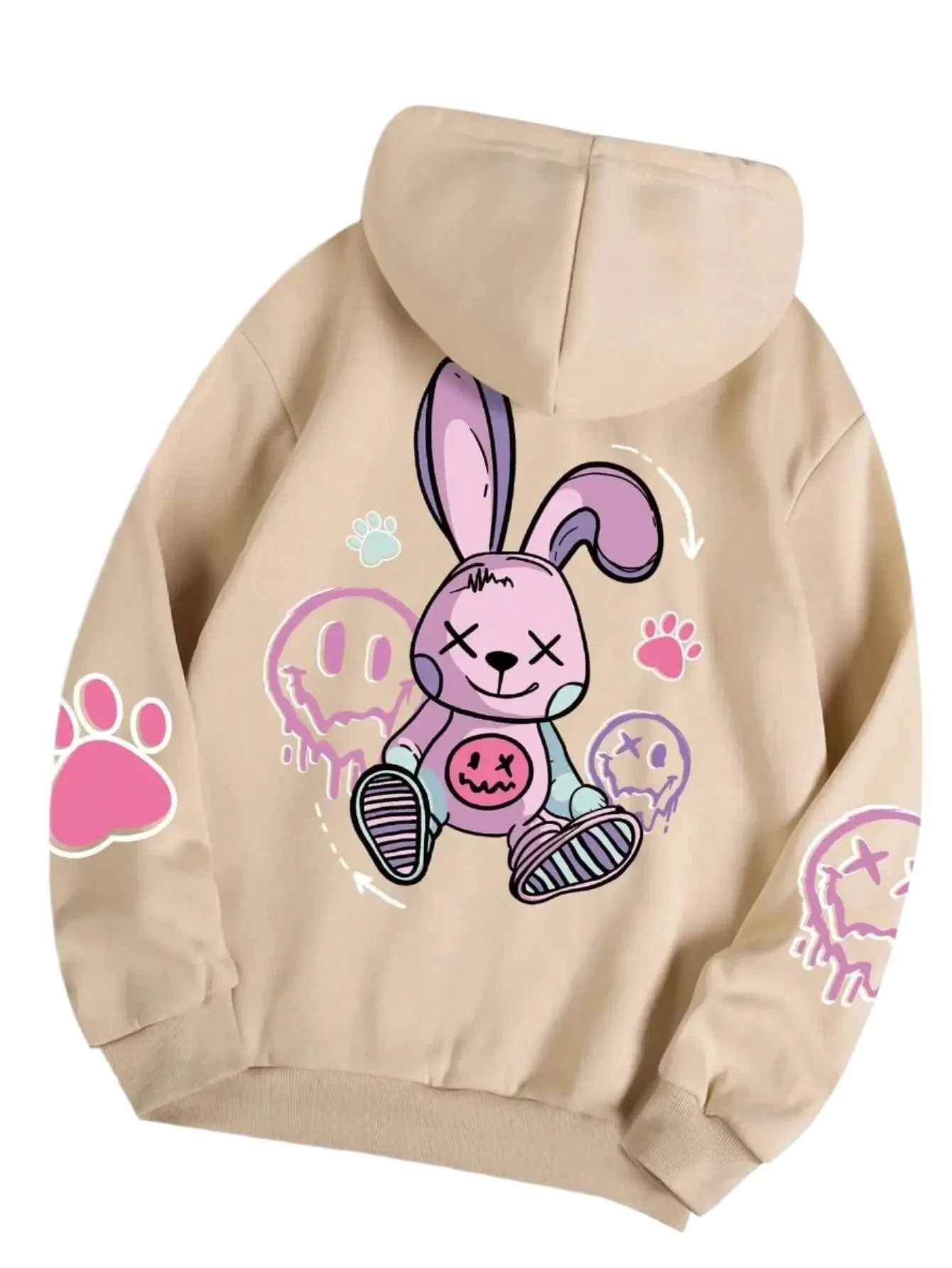 Hip Hop Oversized Printed Female Hoodies - Casual Fashion Sweatshirt for Women – Warm Autumn Fleece Clothing
