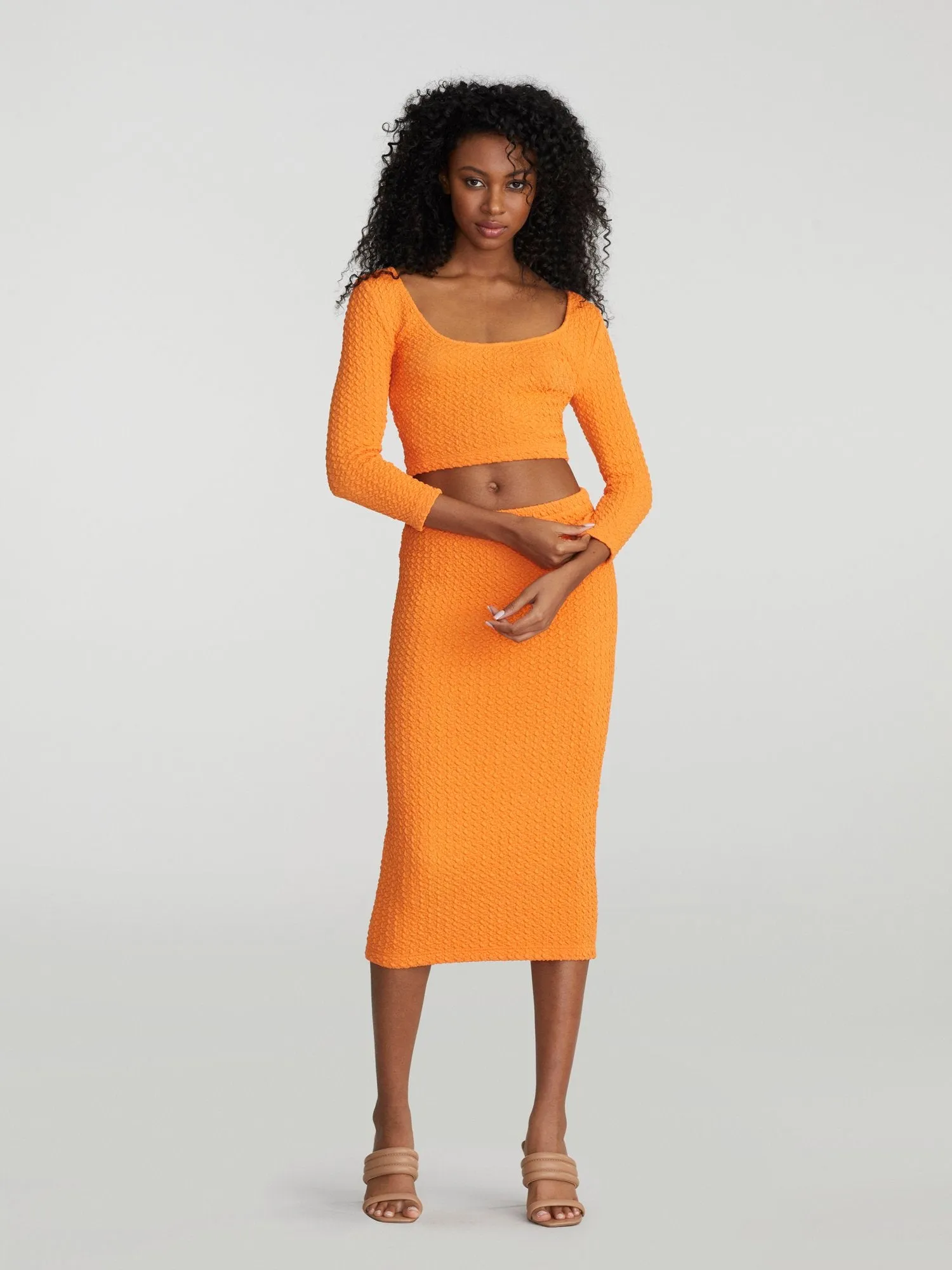 Jeze Long-Sleeve Crop Bubble Top