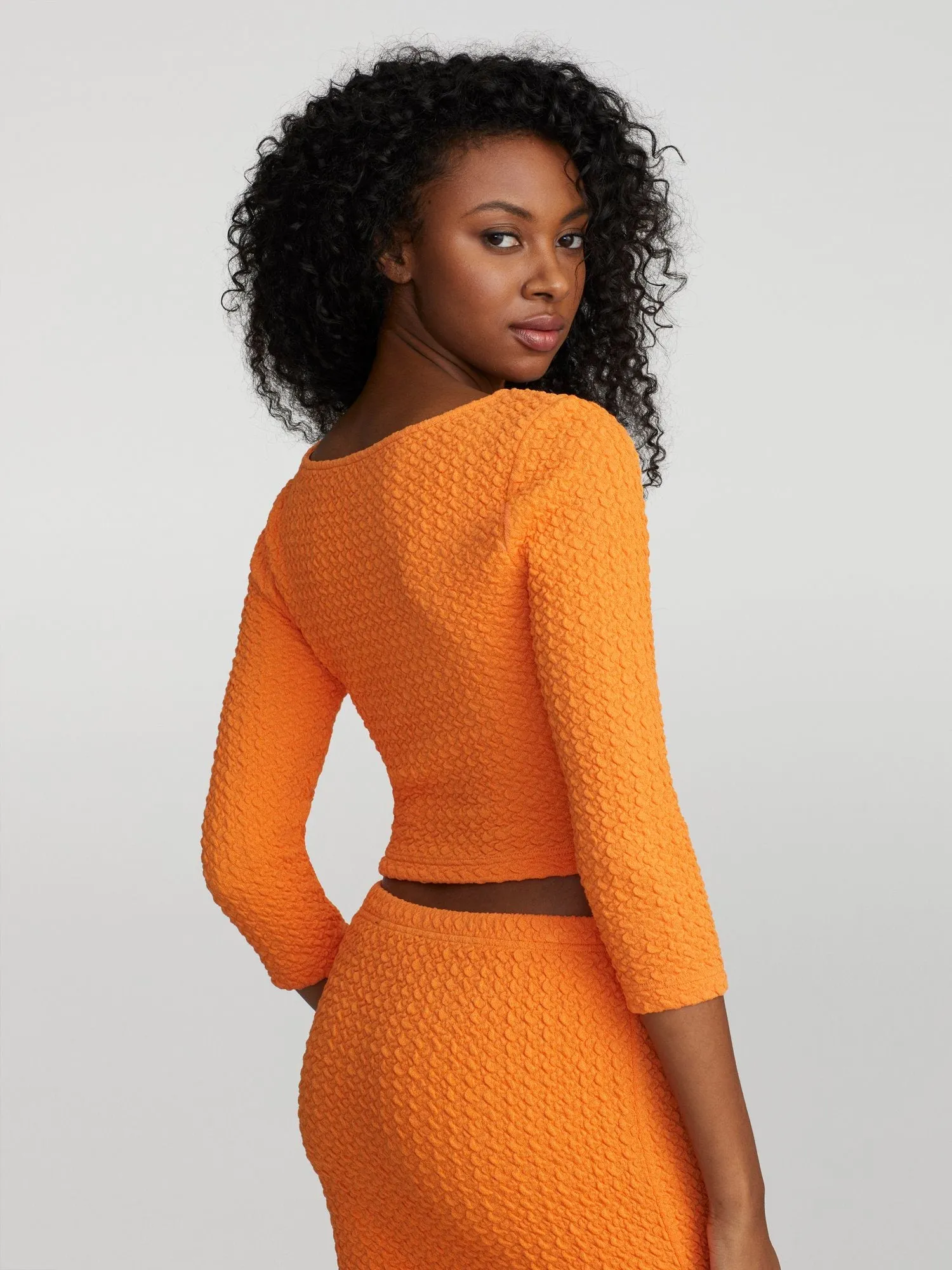 Jeze Long-Sleeve Crop Bubble Top