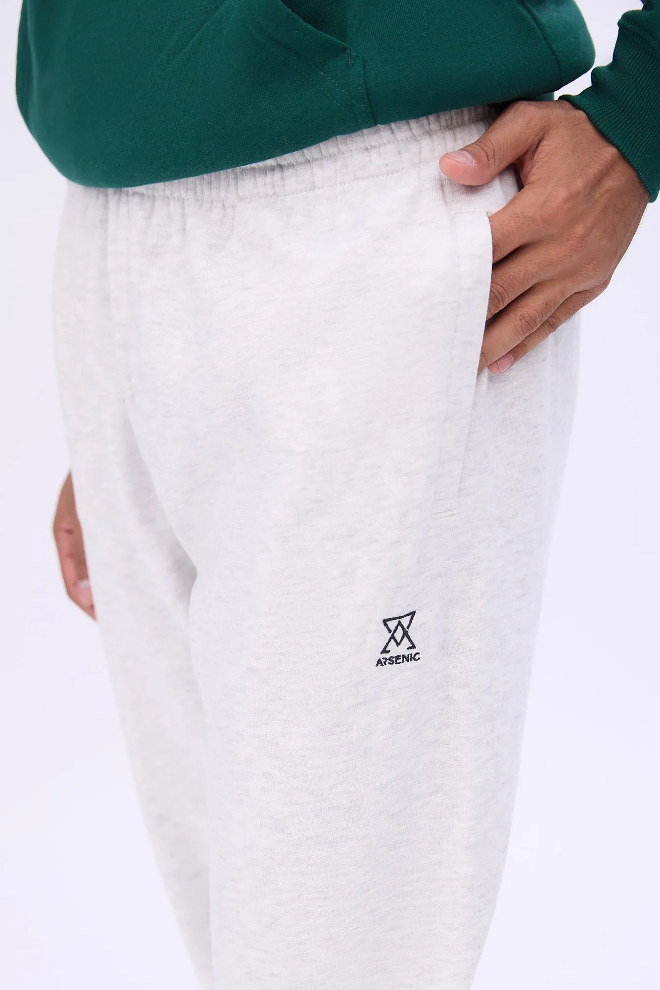 Jogger en molleton logo brodé Arsenic homme