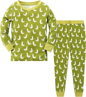 JunNeng Toddler Rayon from Bamboo Pajamas Sets,Baby Boy Girl Snug Fit Long Sleeve Sleepwear