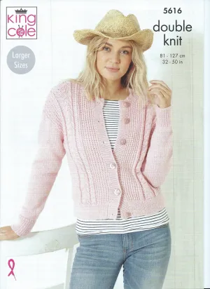 King Cole Paradise Beaches DK Pattern 5616 - Ladies Cardigans