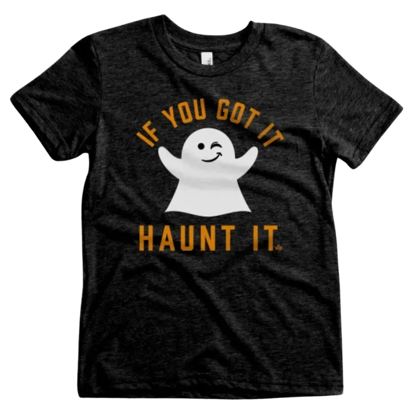 Ledger Nash - If You've Got It Haunt It Tee in Heather Black