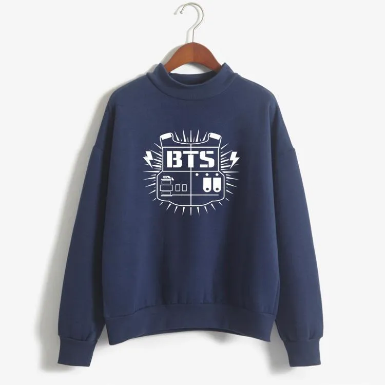 Letter Print Scoop Women Loose Warm Sweatshirt