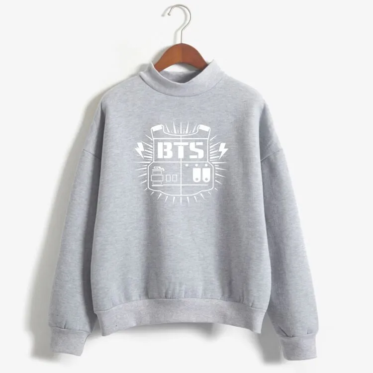 Letter Print Scoop Women Loose Warm Sweatshirt