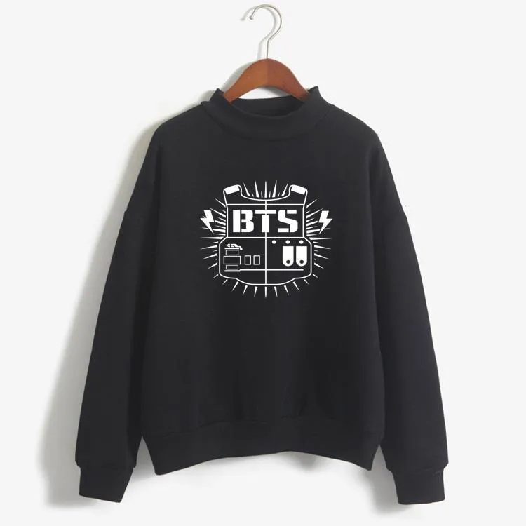 Letter Print Scoop Women Loose Warm Sweatshirt