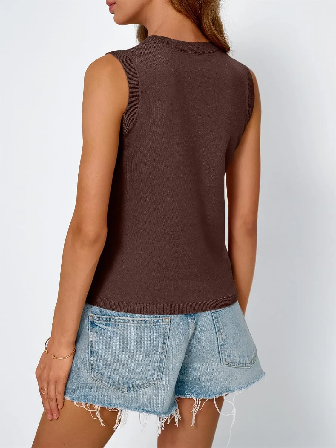 LILLUSORY Womens Tank Tops Sweater Vest Sleeveless Cute Shirts Dressy Casual Clothes Spring Summer Outfits Trendy 2025