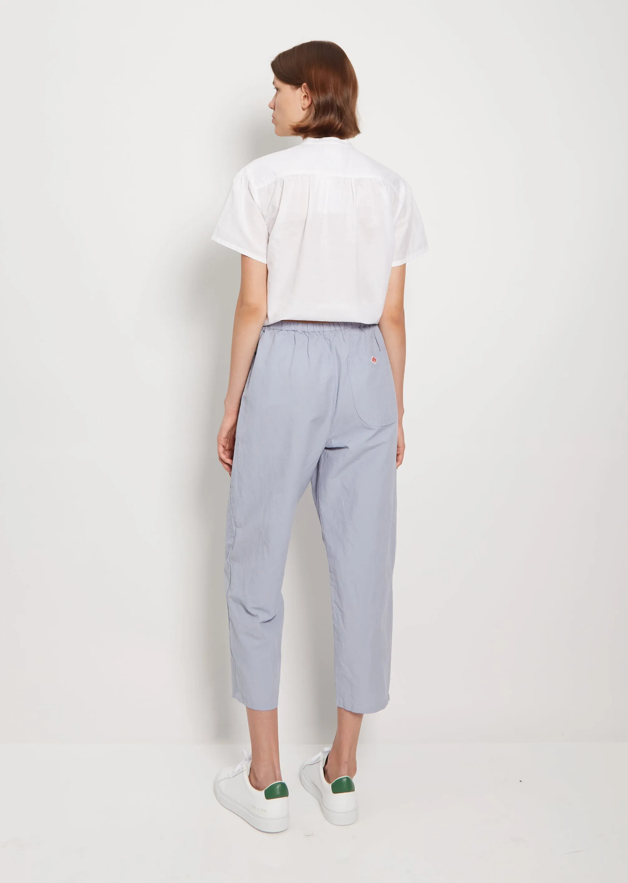 Linen Cotton Easy Pants — Sax