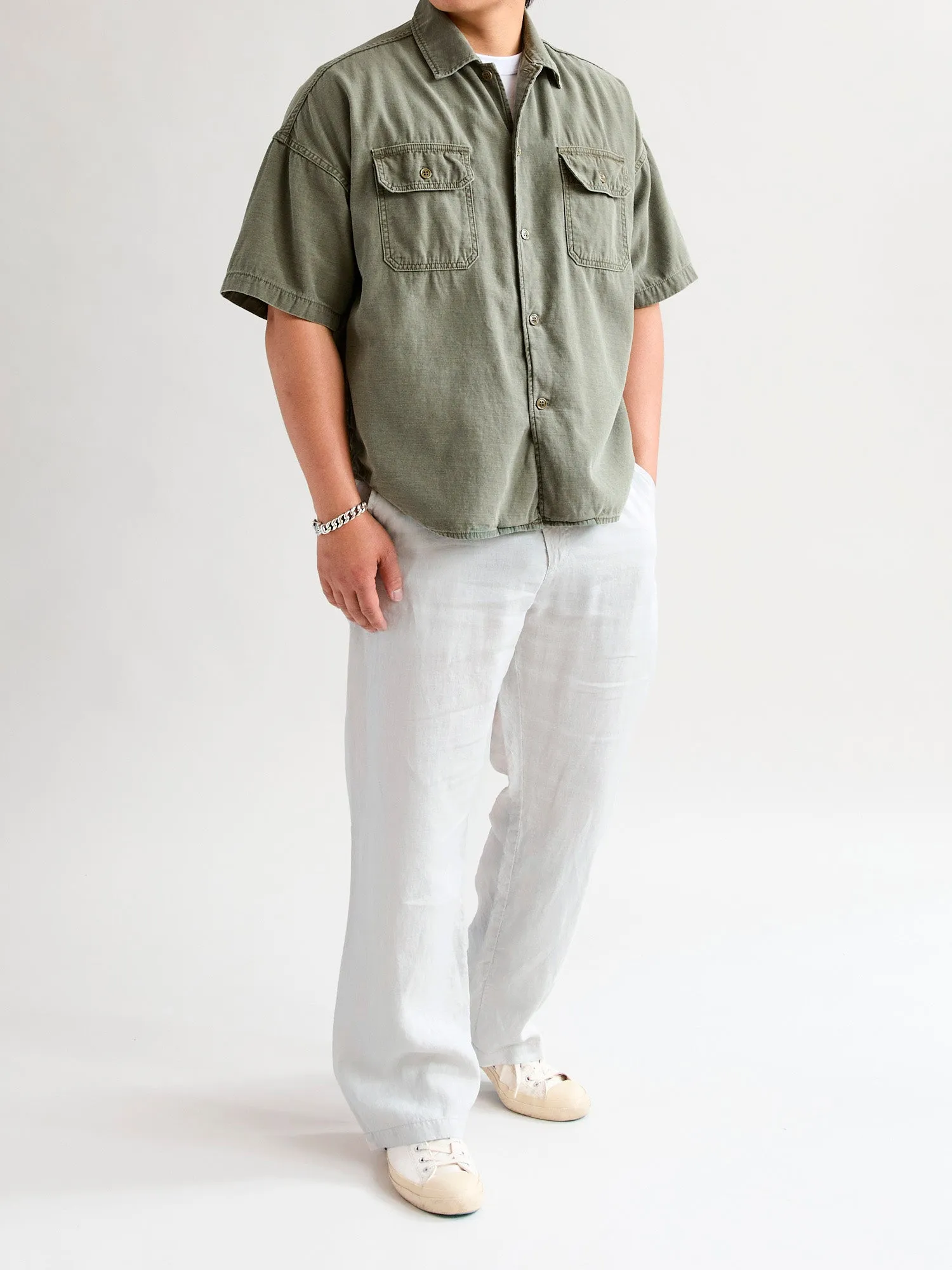 Linen Easy Pants in Grey