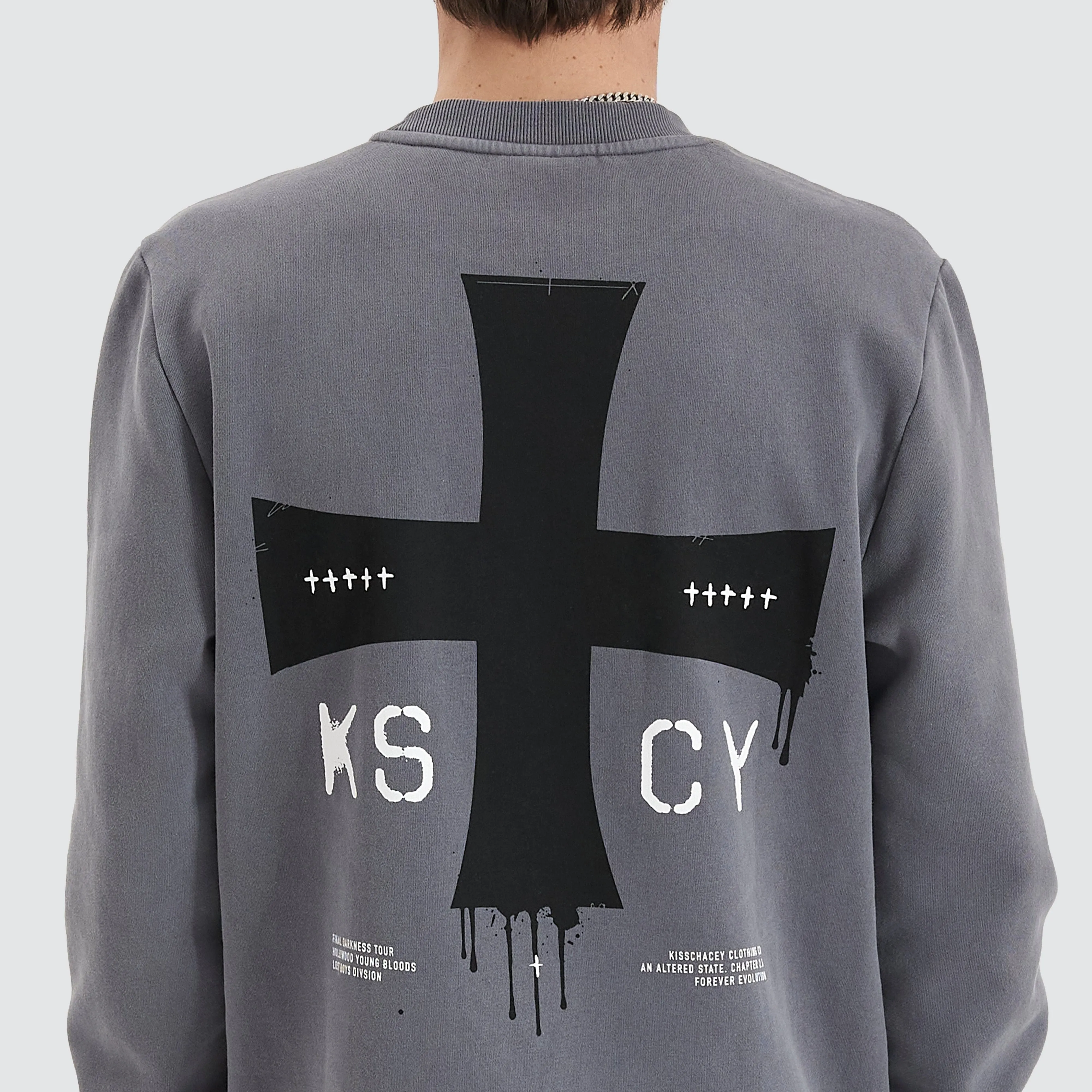 Lostland Heavy Layered Dual Curved Jumper Charcoal