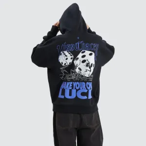 Luck Heavy Oversized Hoodie Anthracite Black