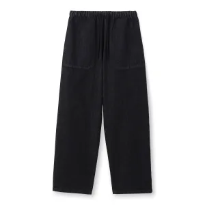 MEN'S BLACK DENIM EASY PANTS