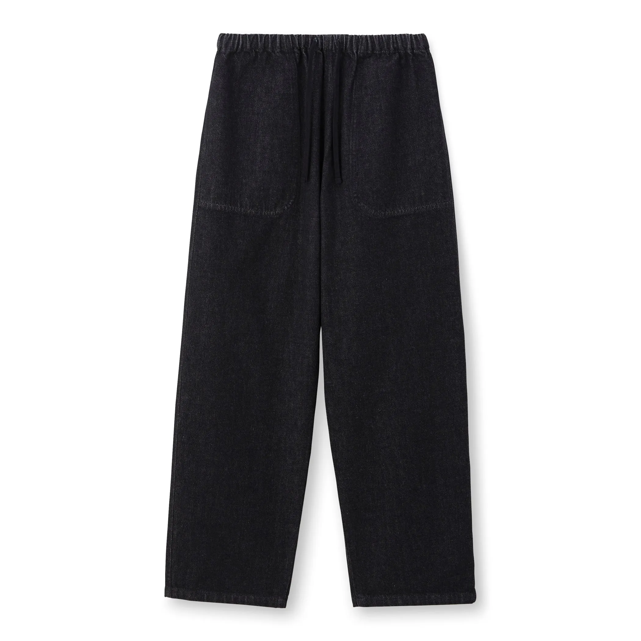 MEN'S BLACK DENIM EASY PANTS