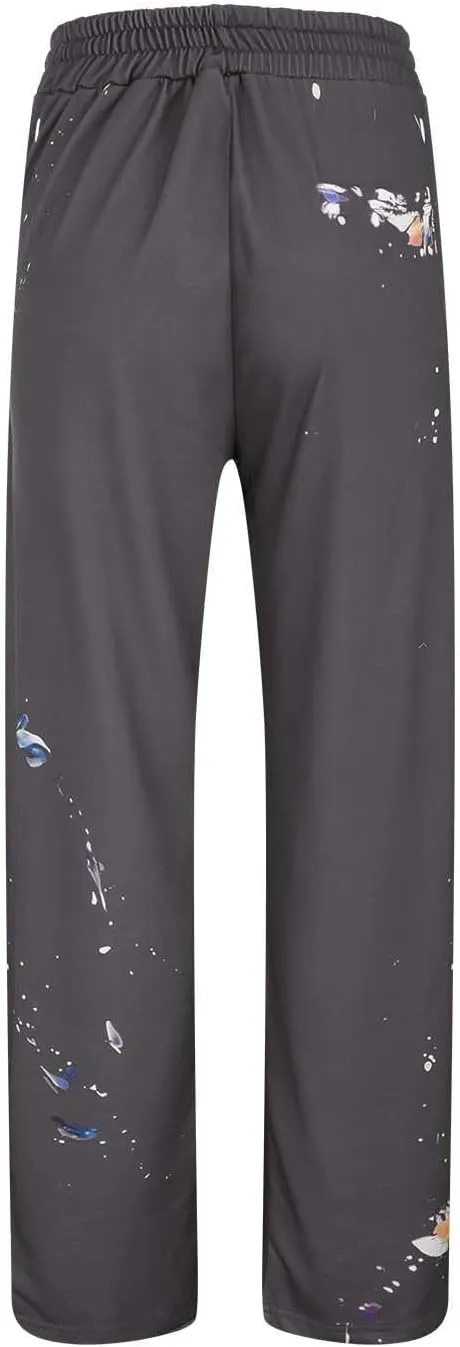 Men's Fleece Sweatpants Leg Fashion Pants Pants Stitching Casual Men's Multi-Pocket Men's Fleece Joggers with