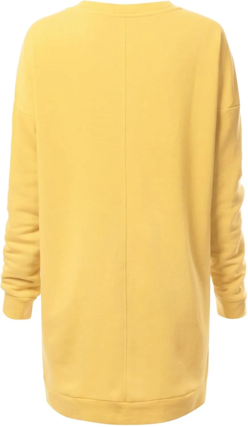 MixMatchy Women's Oversized Sweatshirts V-Neck Long Sleeve Tunic Pullover Fleece Sweater S-3X