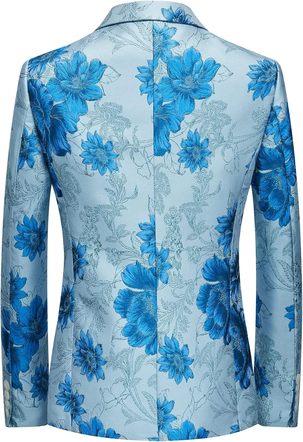 MOGU Mens Floral Blazer Slim Fit Elegant Tuxedo Jacket for Daily Prom Party