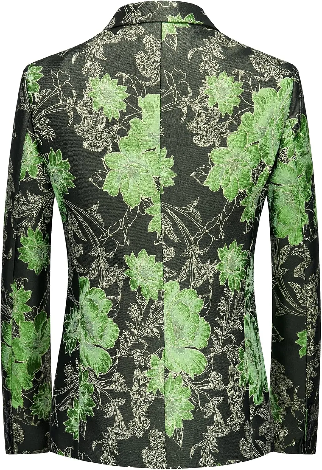 MOGU Mens Floral Blazer Slim Fit Elegant Tuxedo Jacket for Daily Prom Party