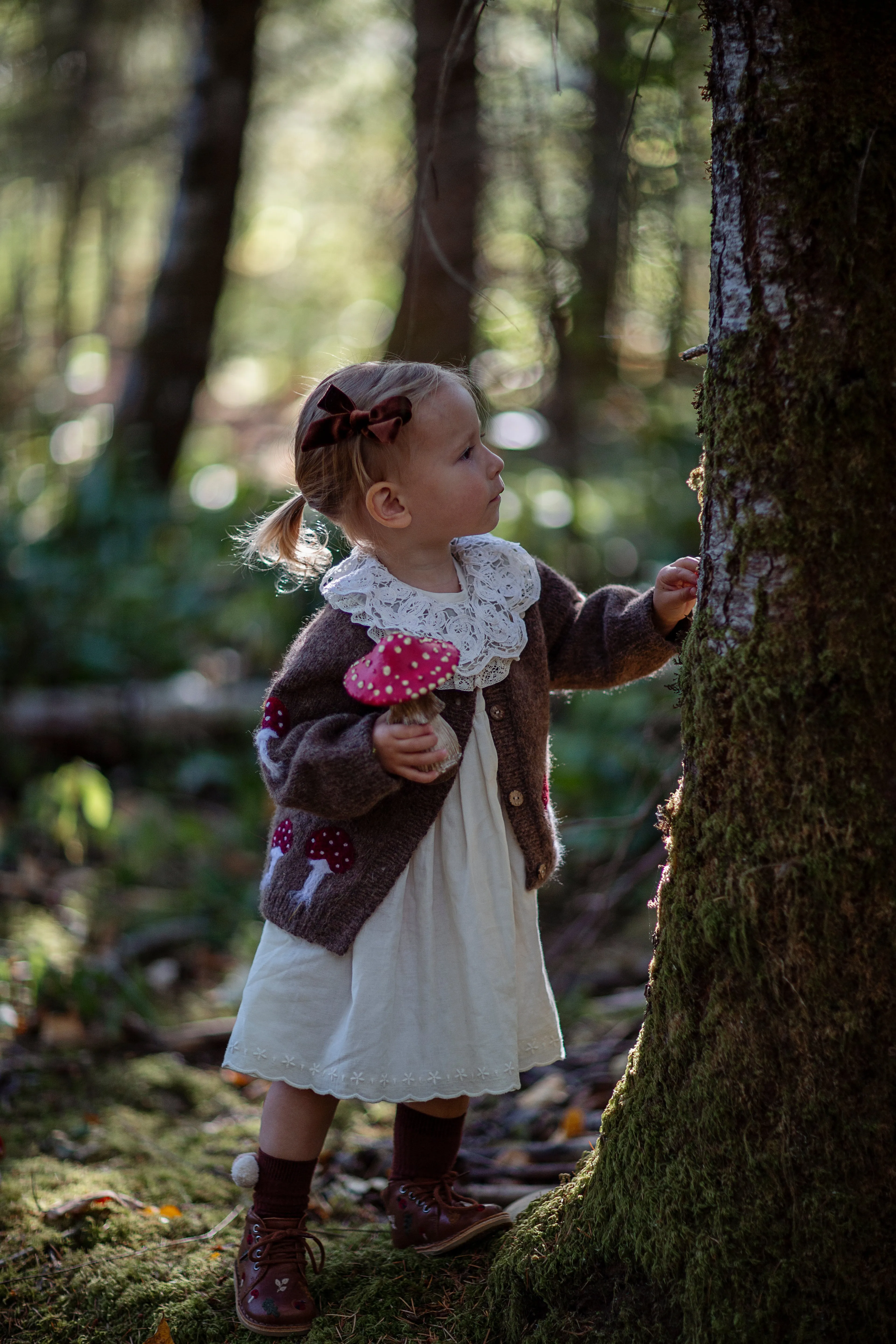Mushrooms cardigan | Brown