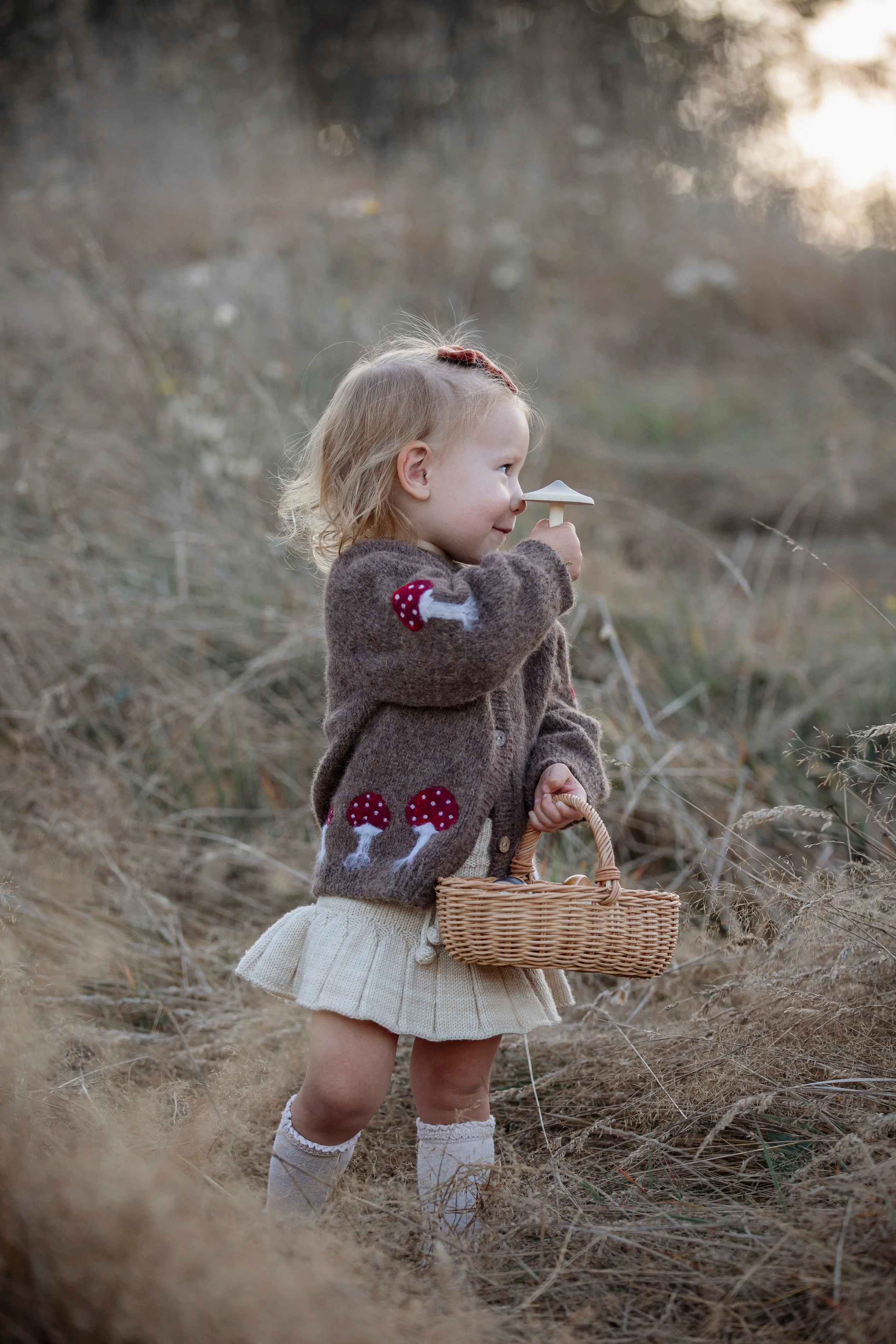 Mushrooms cardigan | Brown