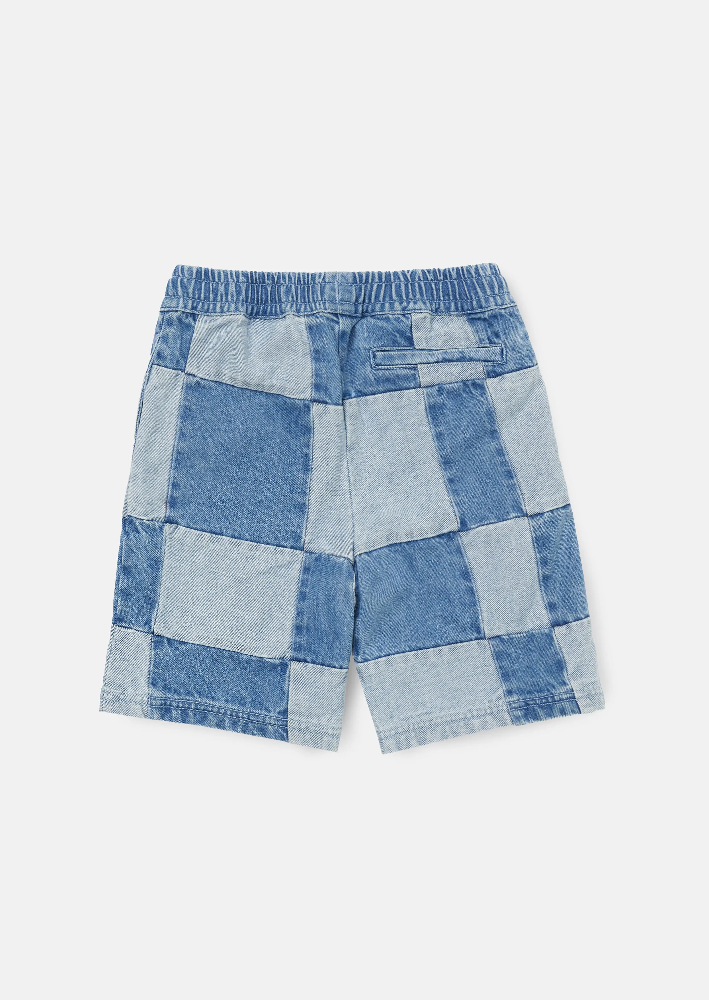 Neil Blue Patch Work Shorts