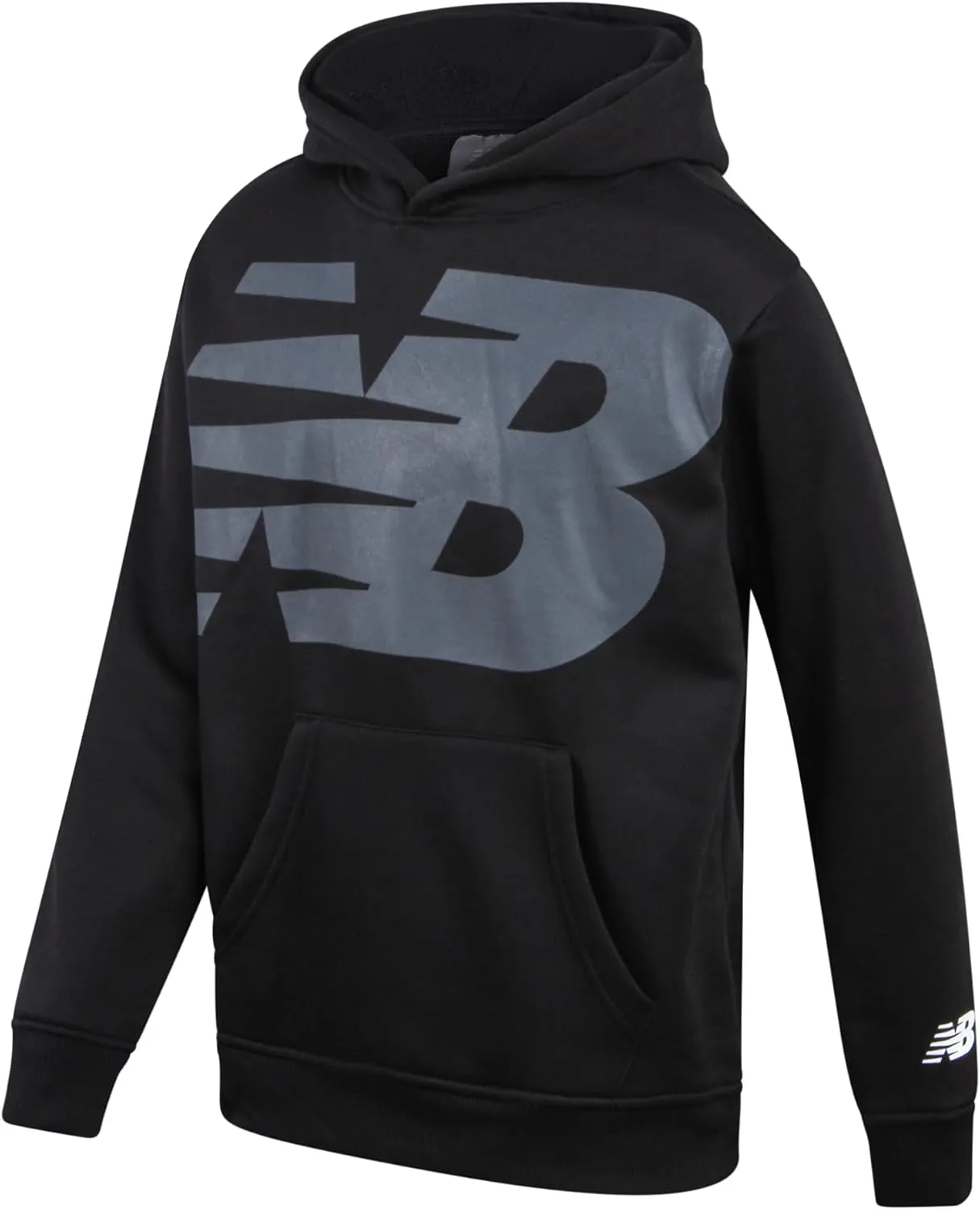 New Balance Boys' Sweatsuit Set - 3 Piece Short Sleeve T-Shirt, Fleece Hoodie Sweatshirt, and Sweatpants (2T-16)