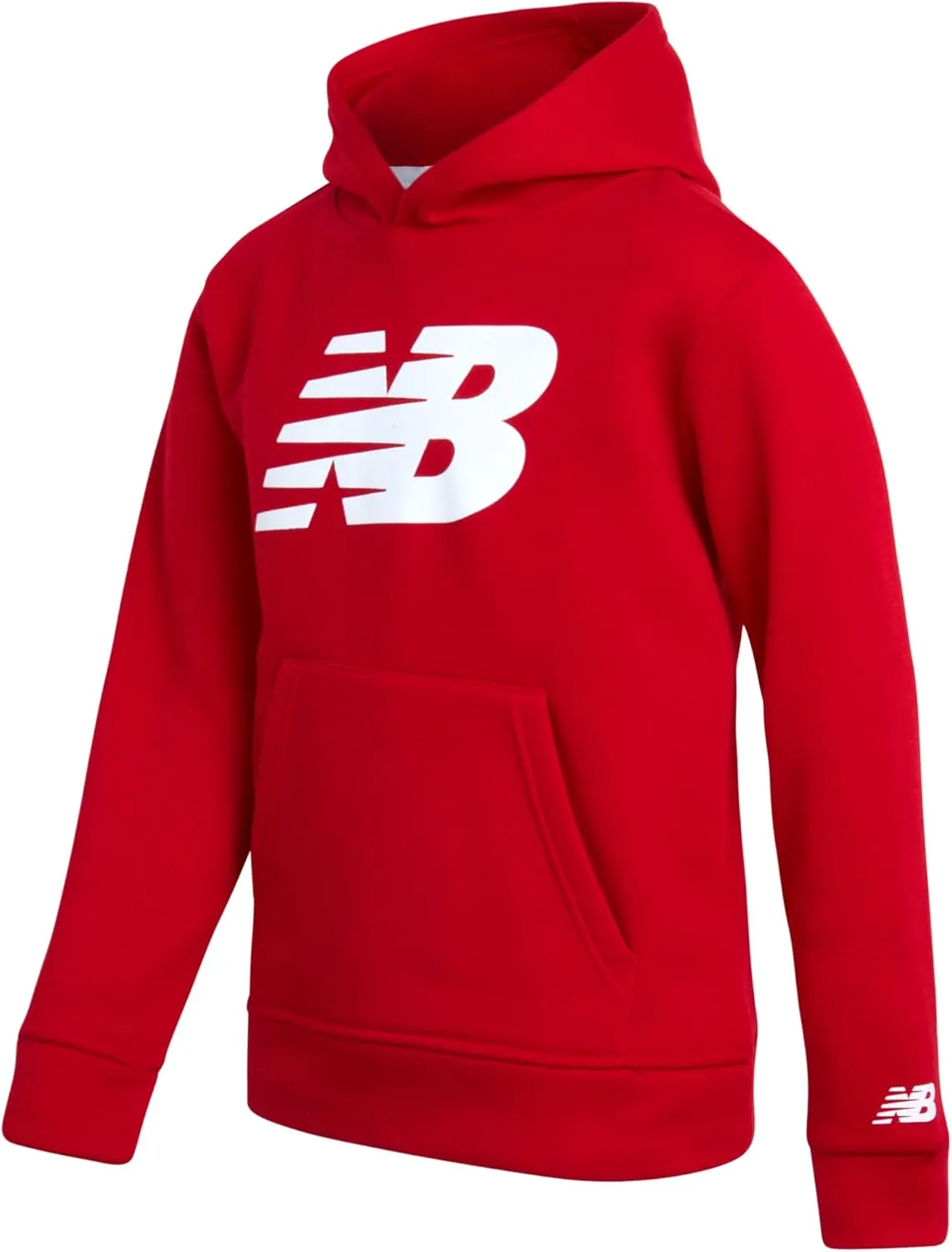 New Balance Boys' Sweatsuit Set - 3 Piece Short Sleeve T-Shirt, Fleece Hoodie Sweatshirt, and Sweatpants (2T-16)