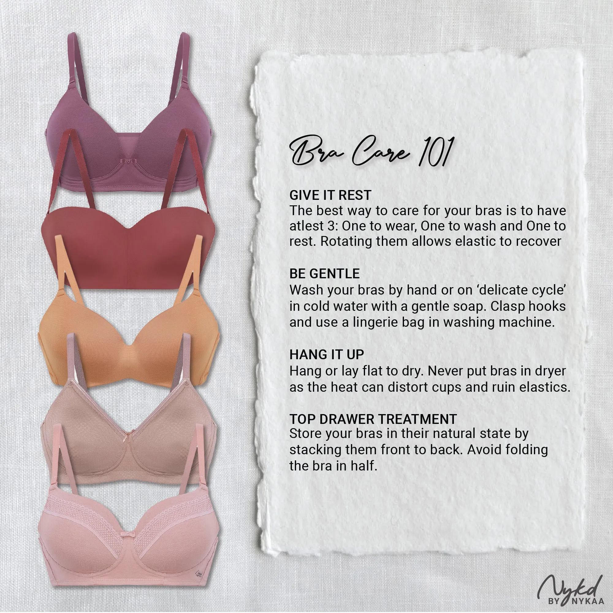 Nykd By Nykaa Luxe Shiny Lace Everyday Padded Non-Wired Bra NYB038 Cocoa
