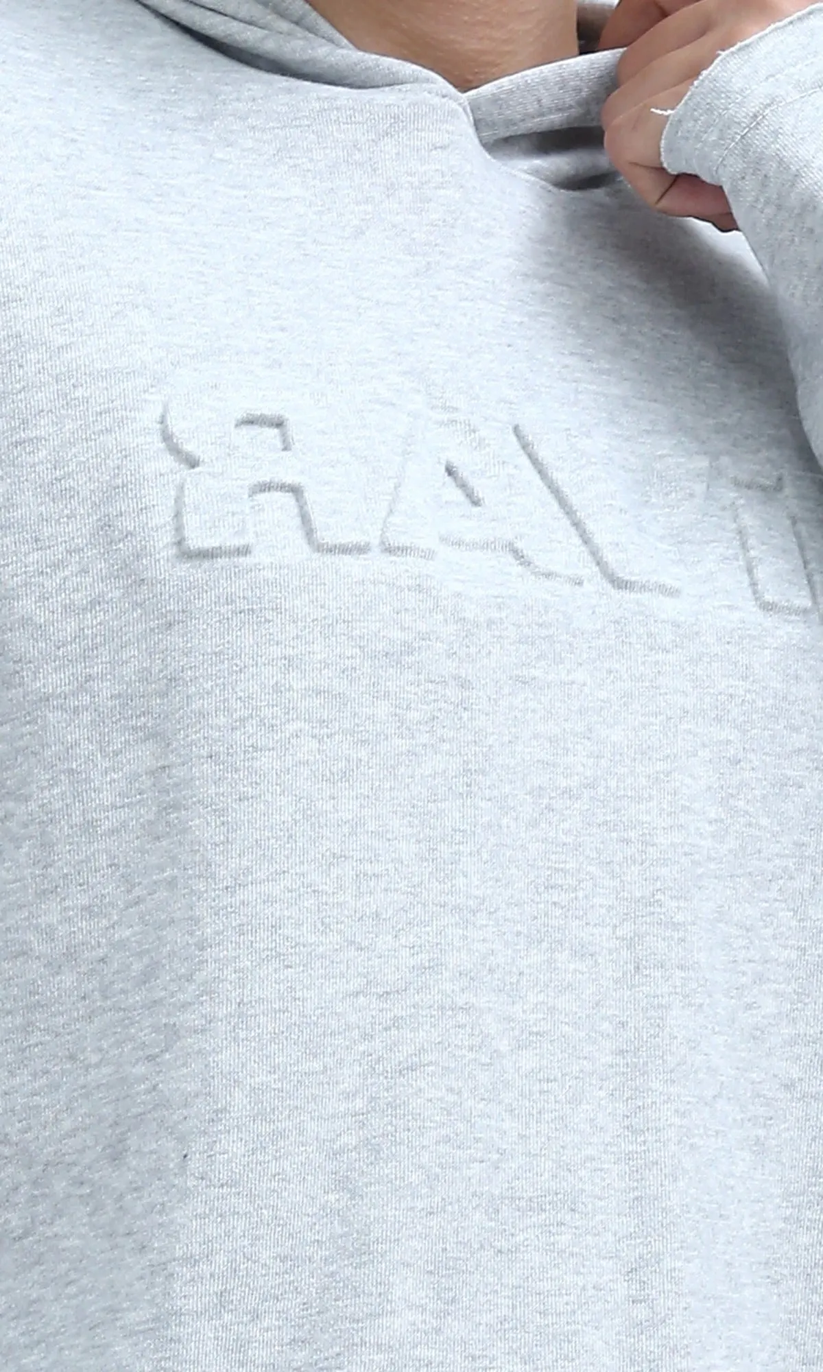 O200022 - Printed ''Ravin'' Heather Grey Casual Hoodie