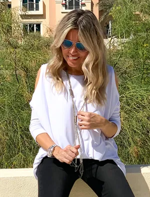 Peek A Boo Top - White