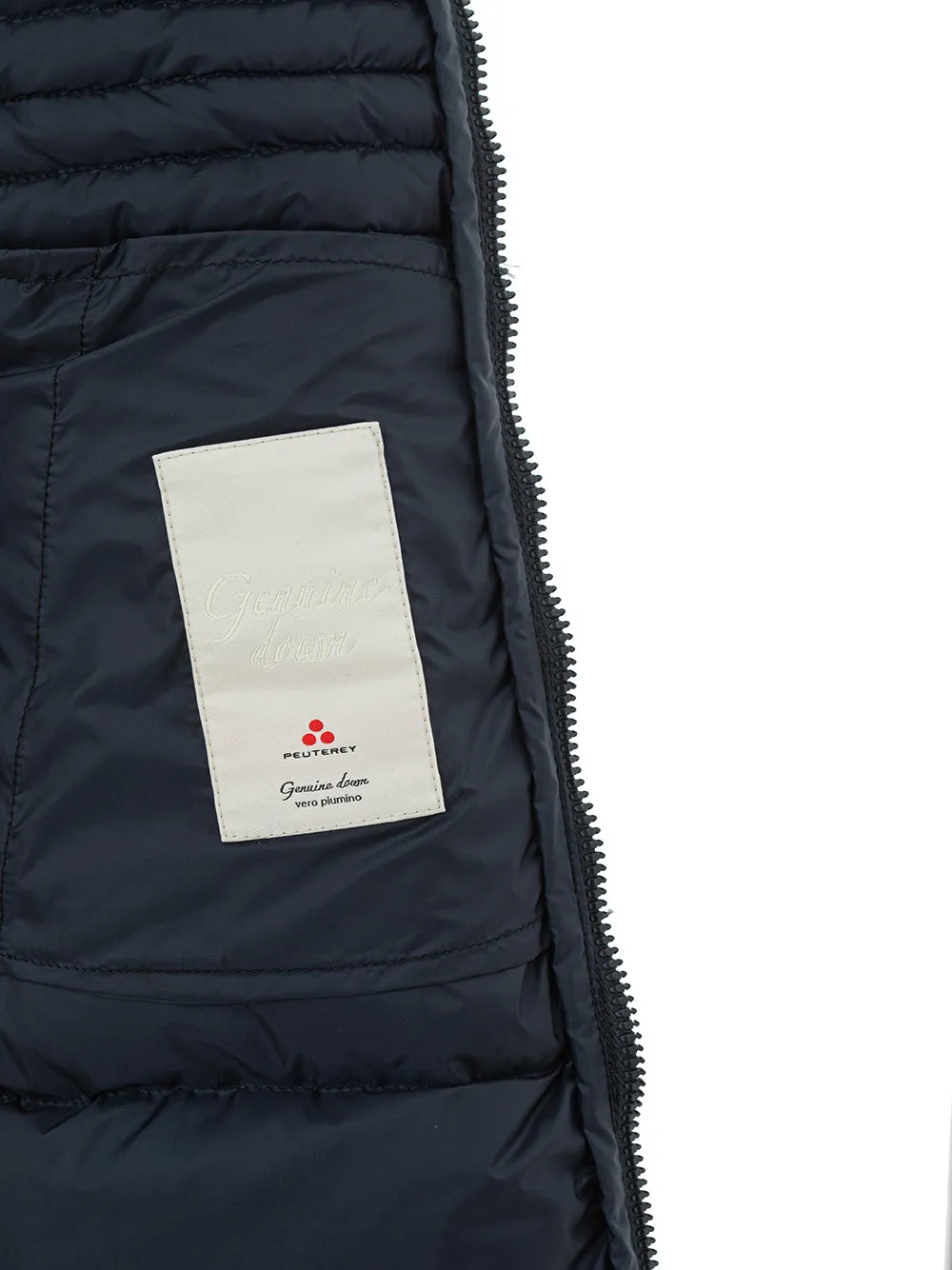 Peuterey Elegant Quilted Mid-Length Blue Jacket