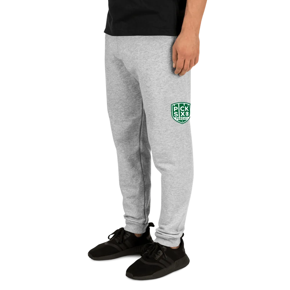 Pick Six Podcast Logo Adult Fleece Joggers