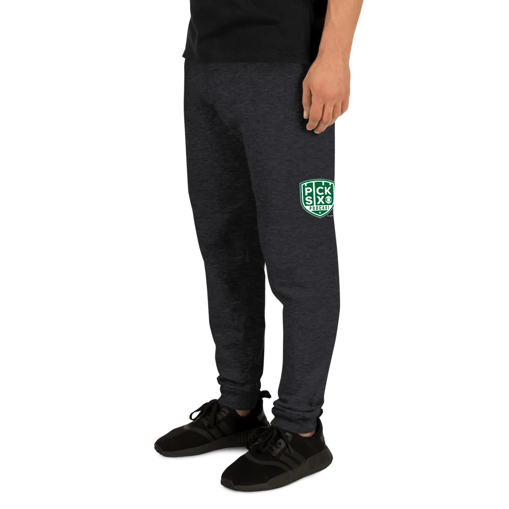 Pick Six Podcast Logo Adult Fleece Joggers
