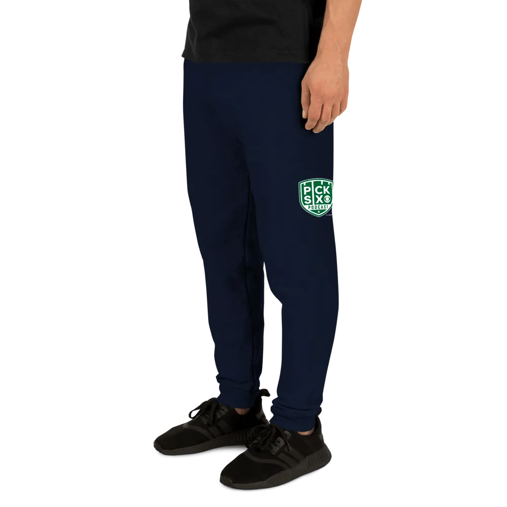 Pick Six Podcast Logo Adult Fleece Joggers