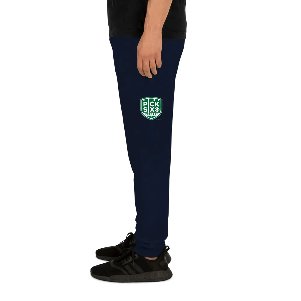 Pick Six Podcast Logo Adult Fleece Joggers