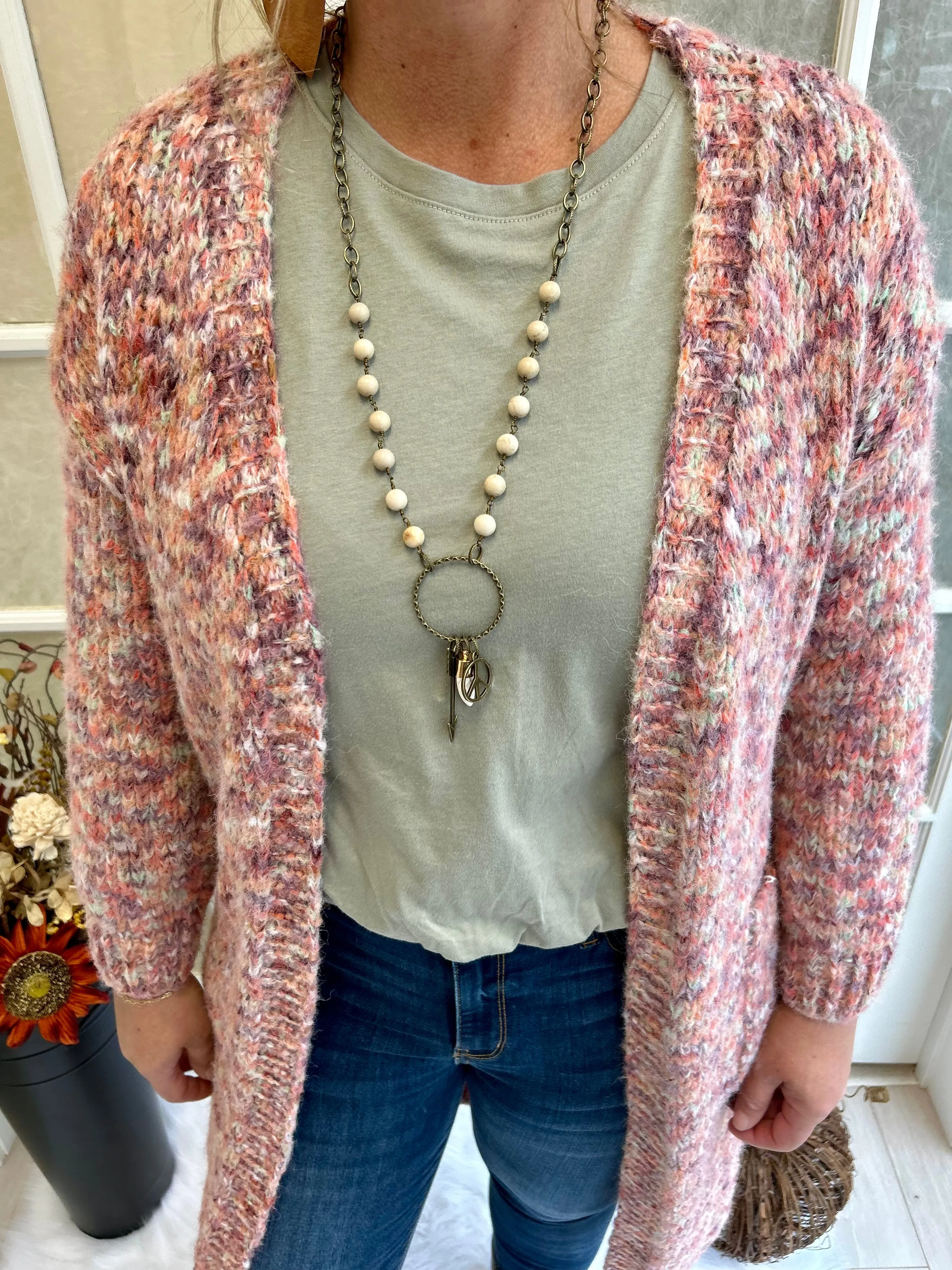 Pink Duster Cardigan
