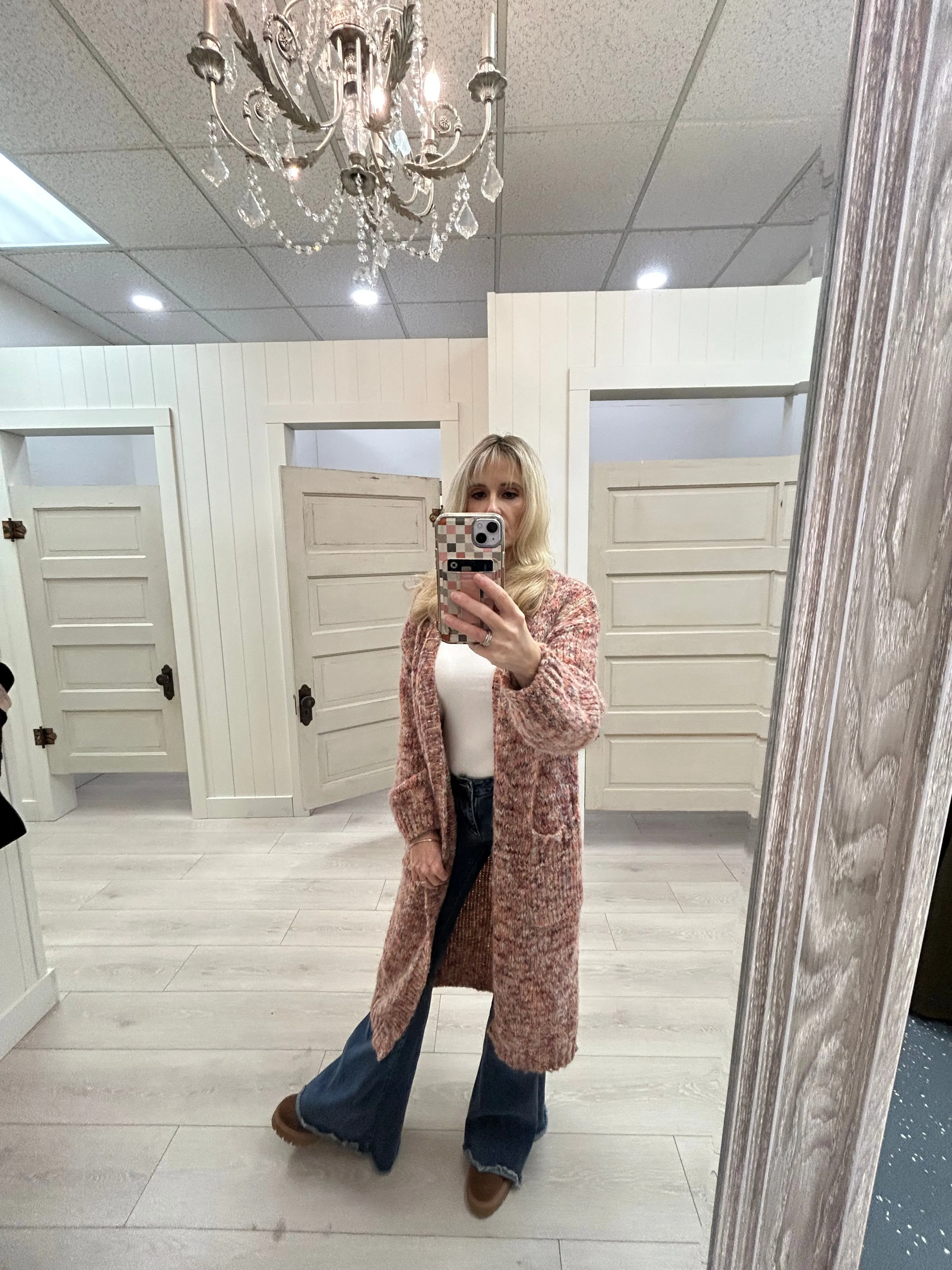 Pink Duster Cardigan