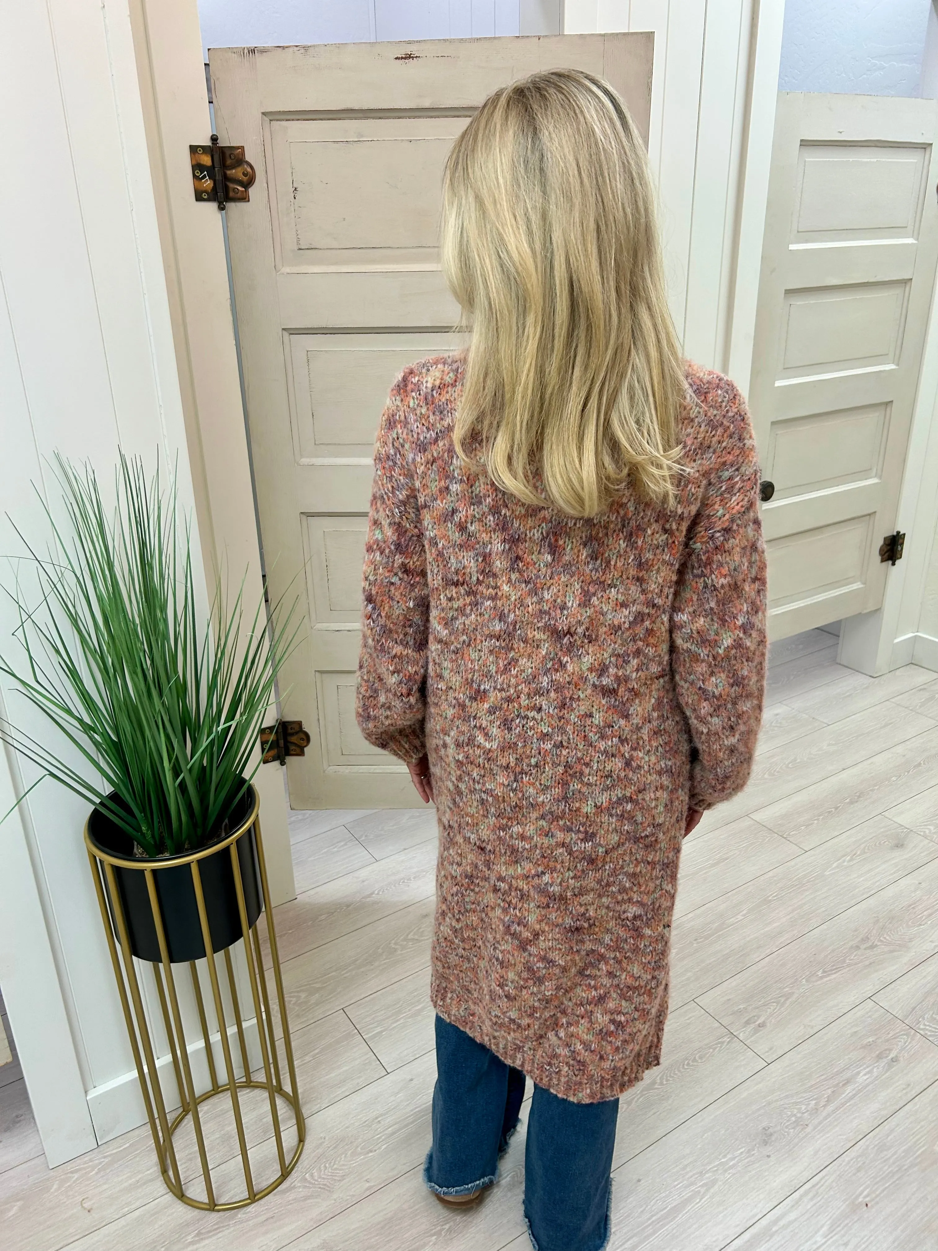 Pink Duster Cardigan