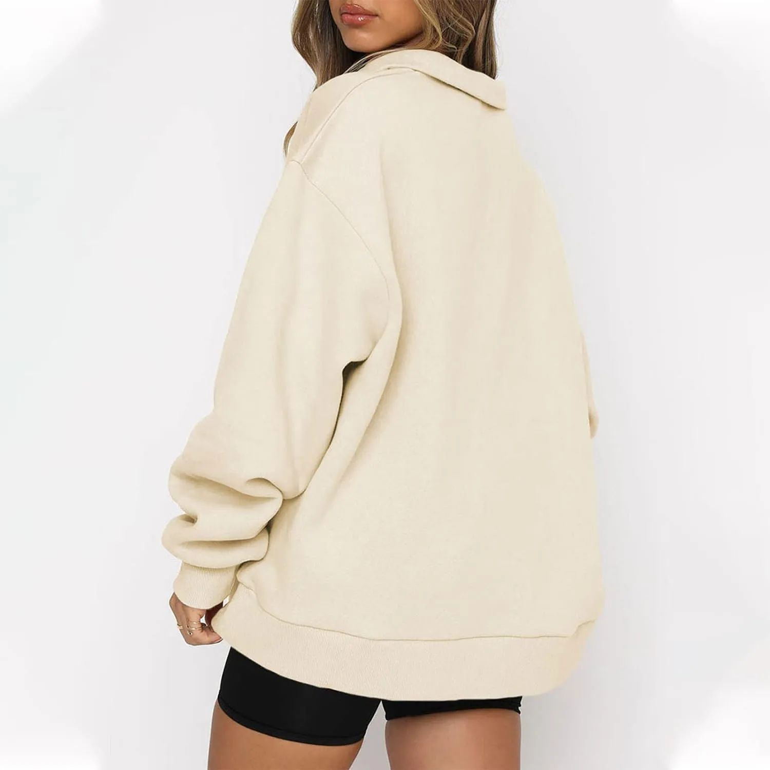 PLMOKN Hoodies for Women Zip Up Fashion Cropped Sweatshirts Long Sleeve Fall Winter Fuzzy Warm Pullover Outfits Clothes