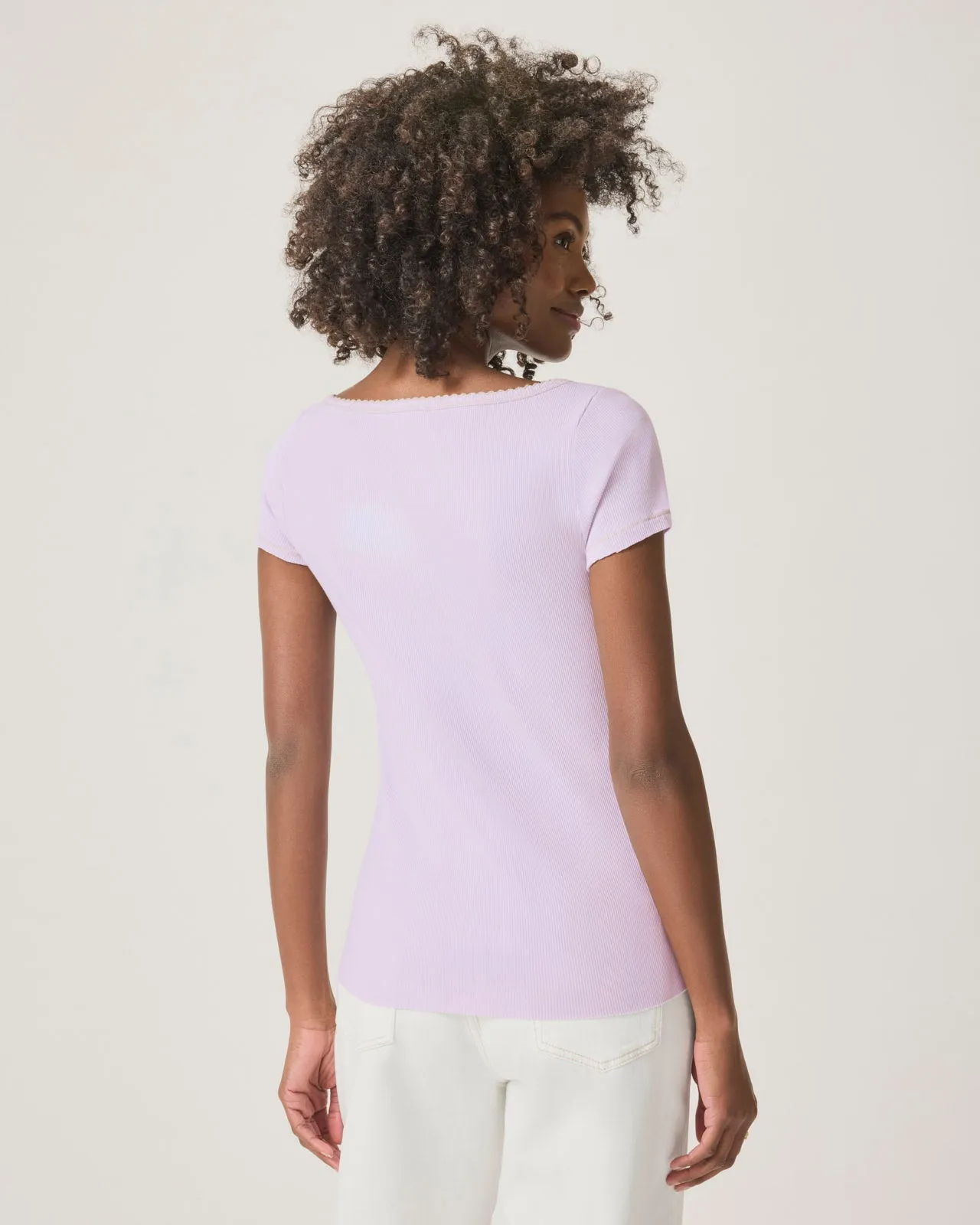 Posie Scoop Neck Short Sleeve Tee