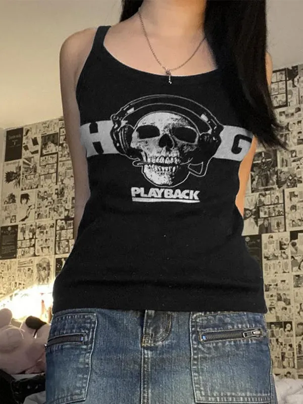 Punk Patchwork Long Trendy Sleeve Graphic Tee