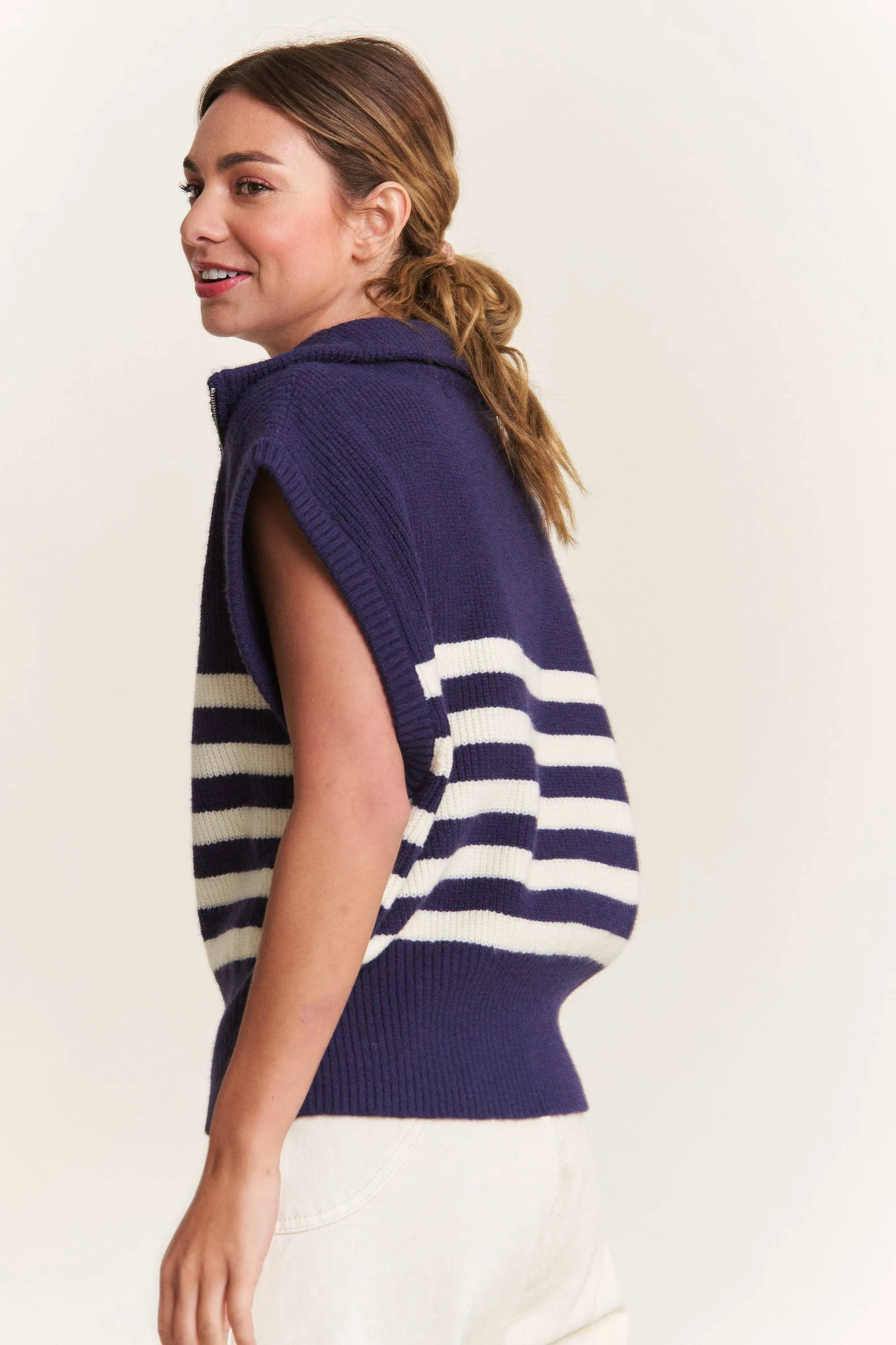 Quarter Zipped Sweater