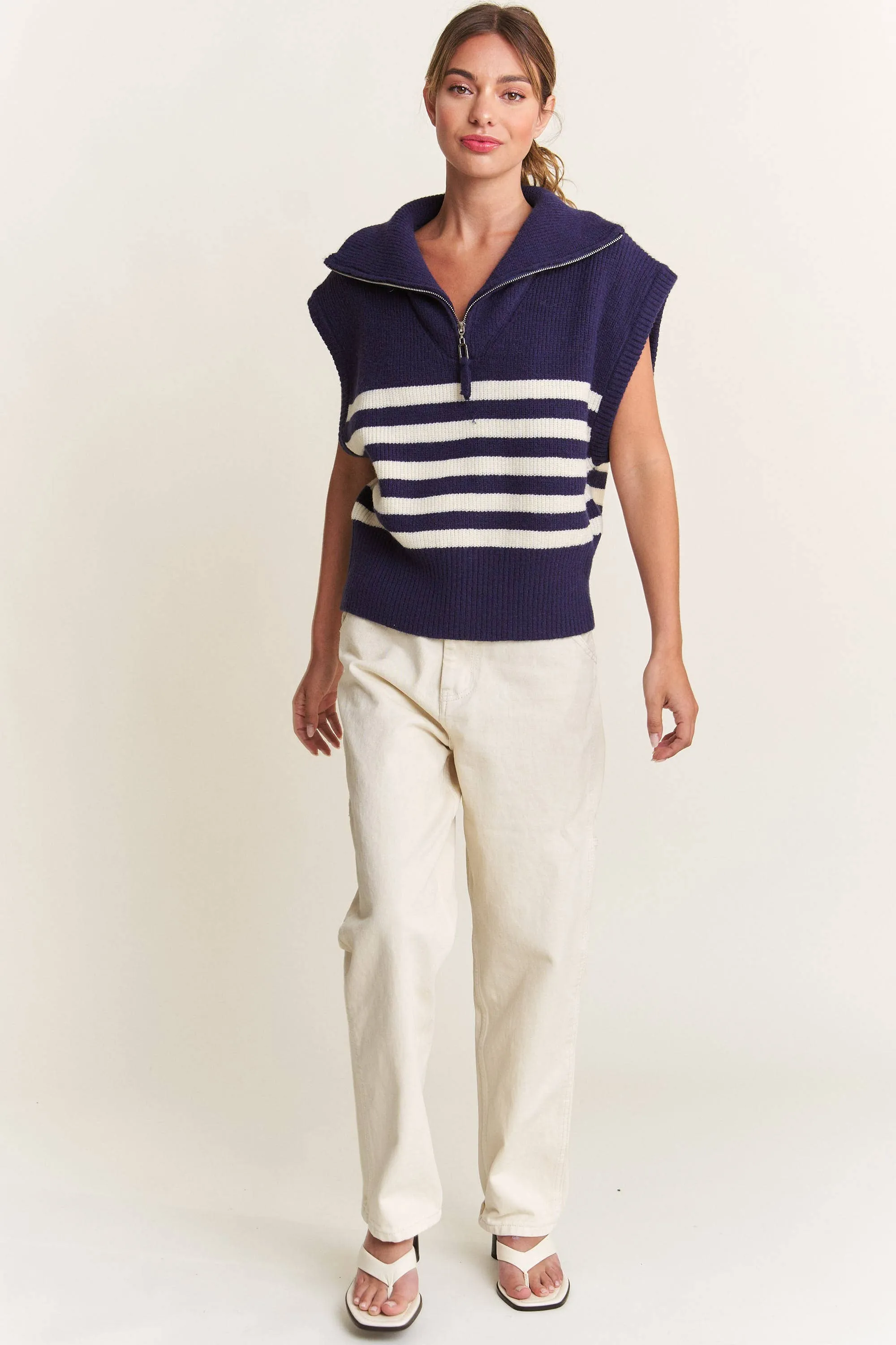 Quarter Zipped Sweater