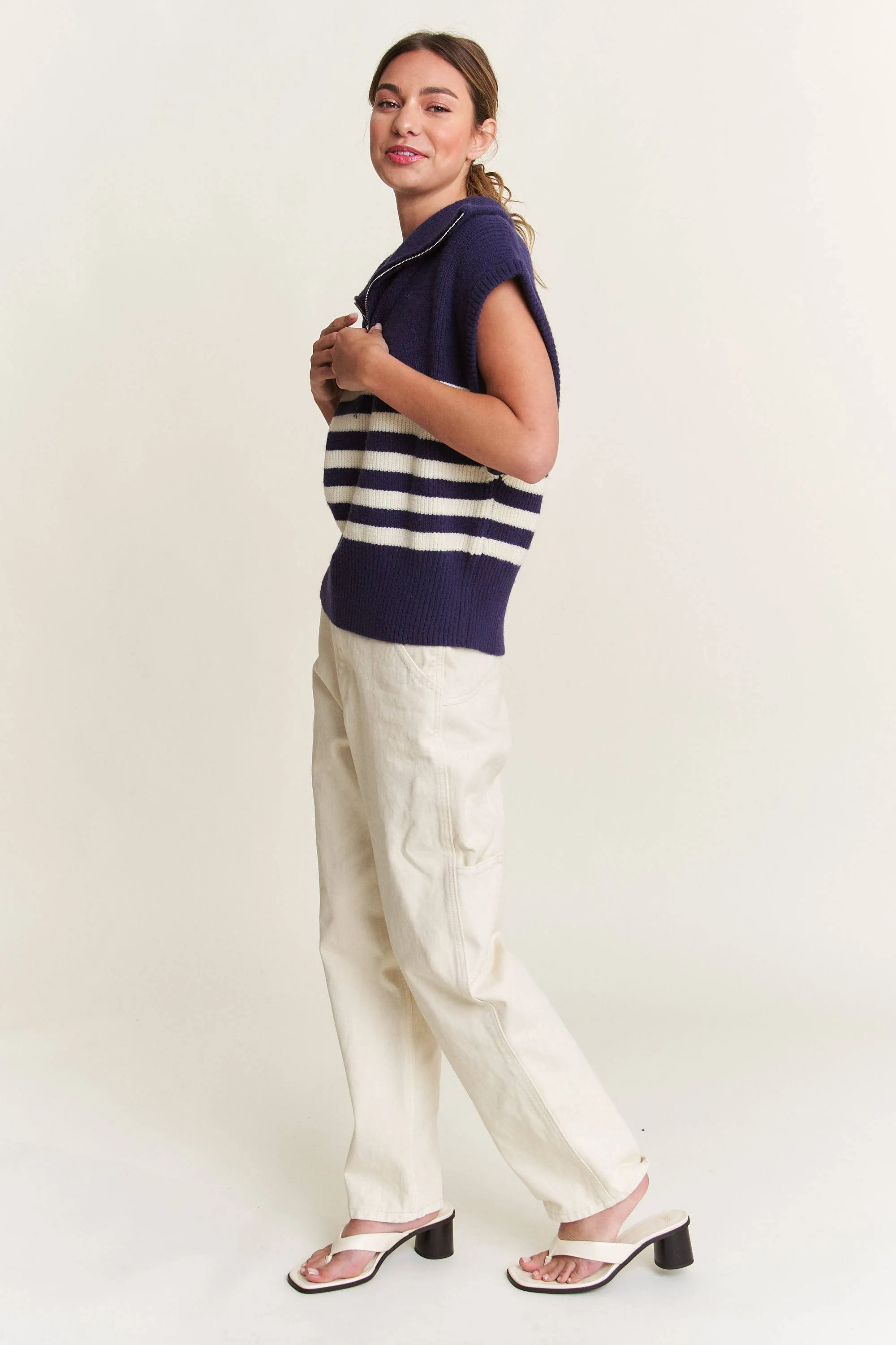 Quarter Zipped Sweater