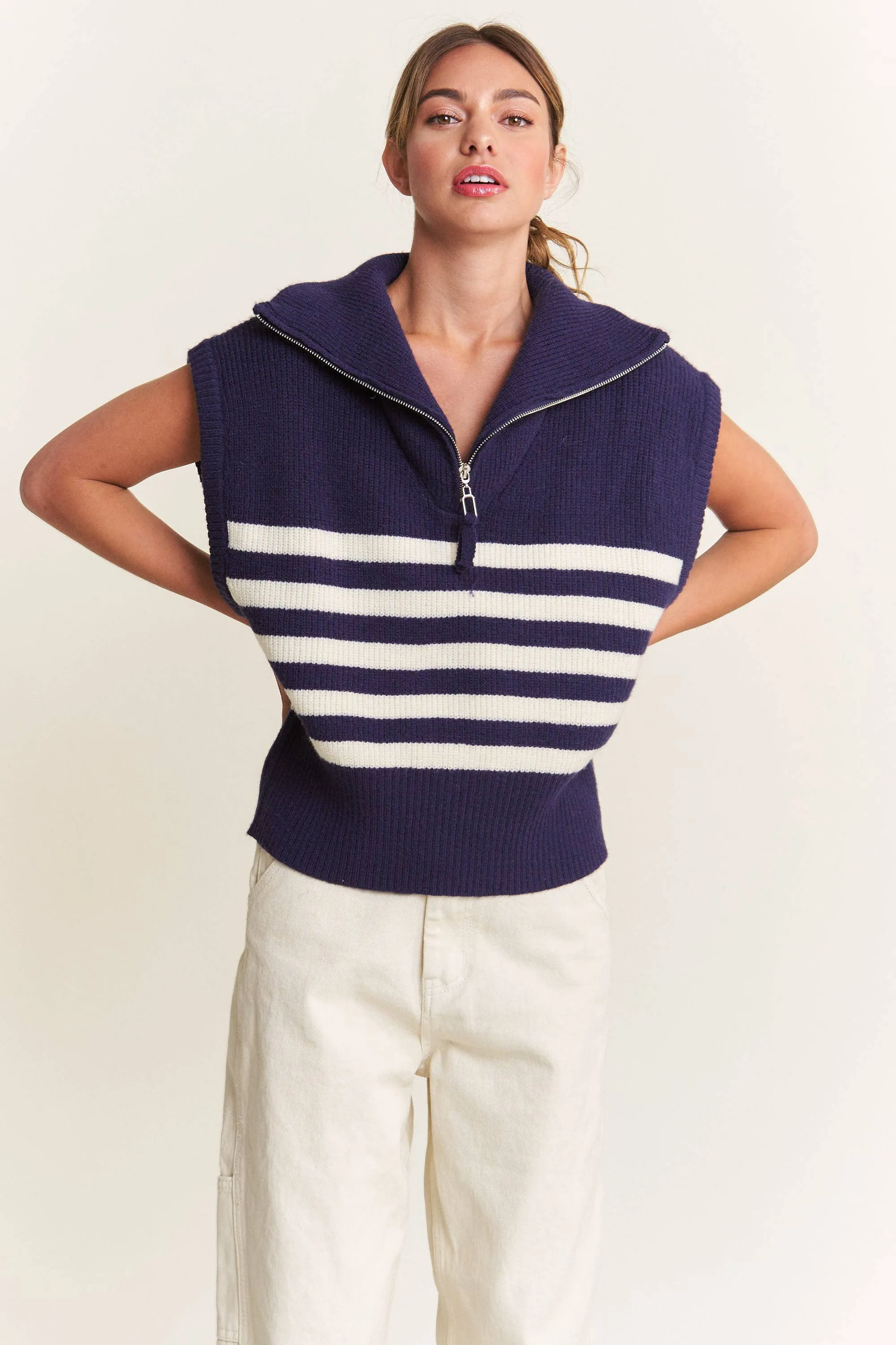 Quarter Zipped Sweater