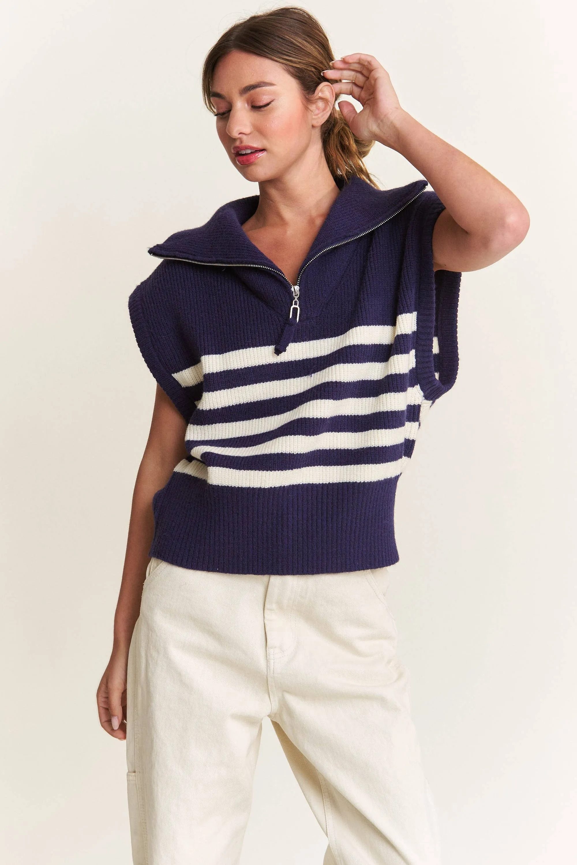 Quarter Zipped Sweater