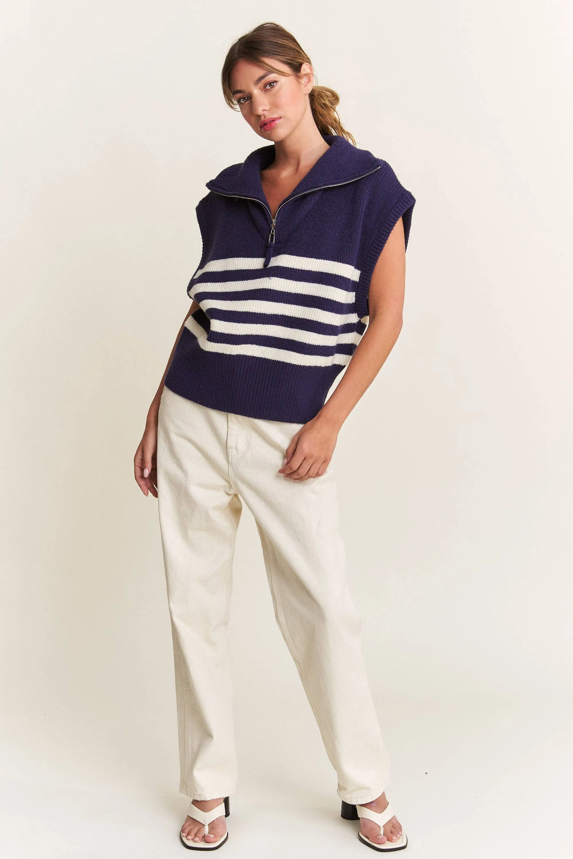 Quarter Zipped Sweater