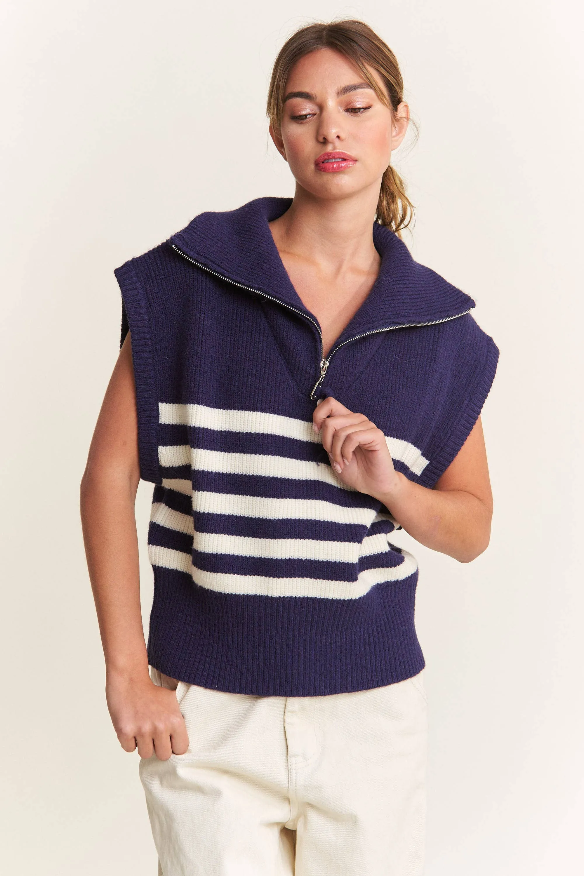Quarter Zipped Sweater